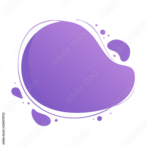 Purple abstract liquid blob vector