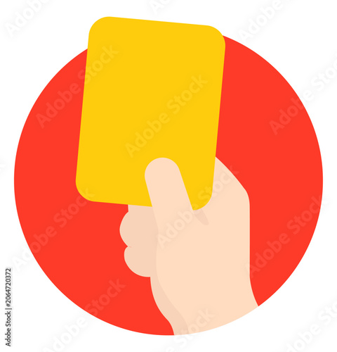 Konstfotografi Colored Referee Card with Right Hand Icon
