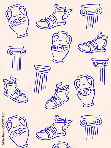 Greek pattern vector