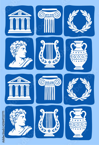 Greek pattern vector