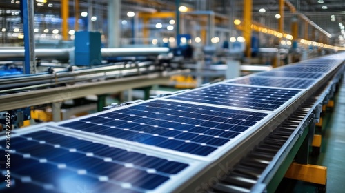 Solar Panels Powering Sustainable Factory Operations