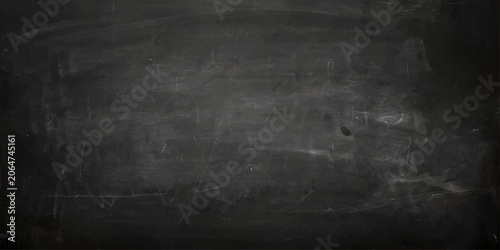Quadro em tela Empty Blackboard with Chalk Dust: A dusty, worn blackboard with faint chalk marks, ready for a new lesson or creative idea to unfold, embodying potential and learning