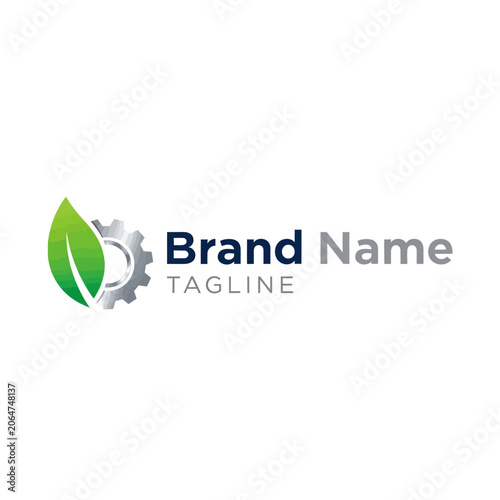 Eco friendly brand logo template design.