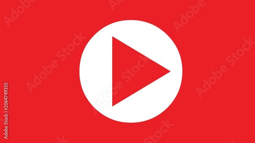 animation of video icon clicked using cursor with transparent background