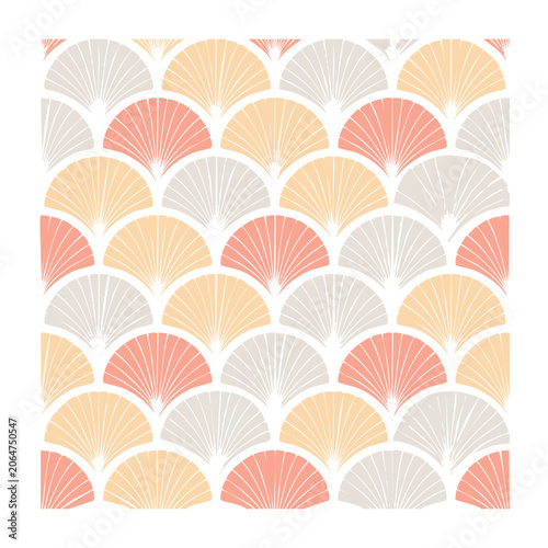 Seamless Fan Shape Geometric Pattern
