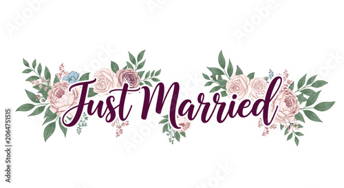 Just Married Wedding Sign Decoration 6.