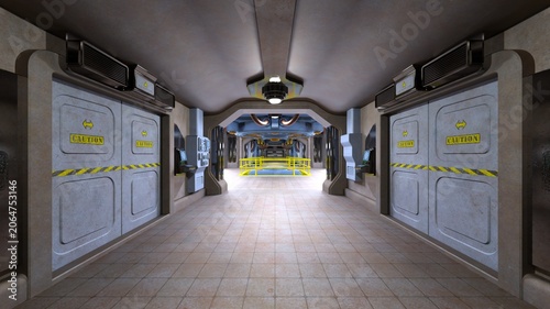Plakat w ramie 作業通路 3DCGレンダリング