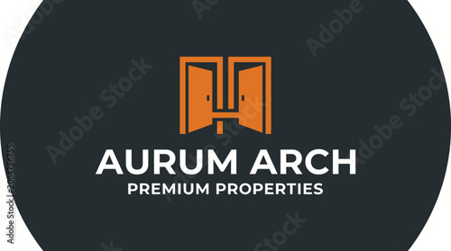 Aurum Arch Premium Properties logo design.