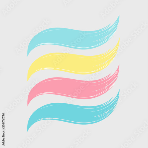 Abstract Brush Strokes with Pastel Colors