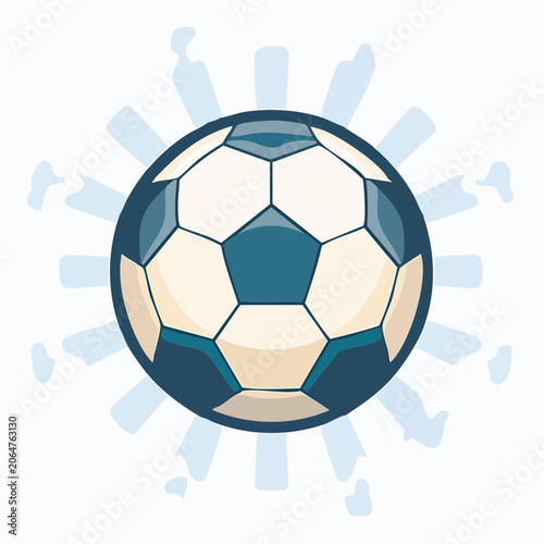 Soccer Ball with Stylized Figures