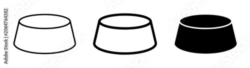 Fotografia Drum icon set for music and audio applications outline, solid and color styles,