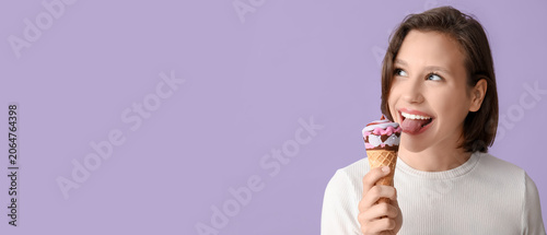 Beautiful young woman with ...