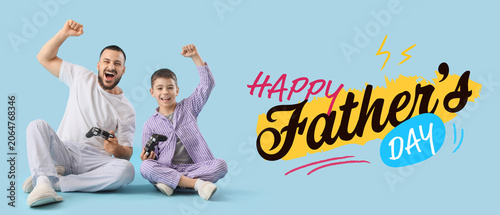 Happy father with his son i...