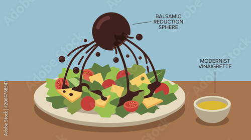 Photos Balsamic Reduction Sphere Burst Salad Modernist Vinaigrette