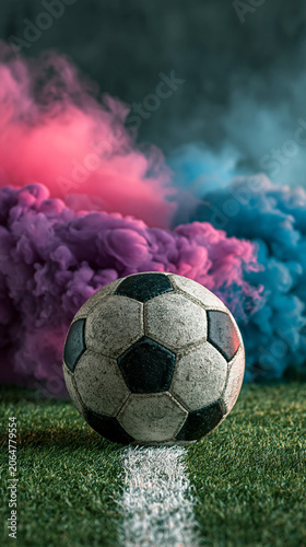 Soccer Ball Amidst Colorful...
