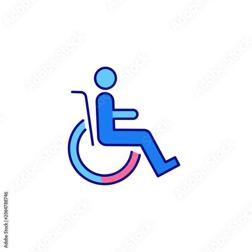 Wheelchair icon, accessibility symbol, disability concept