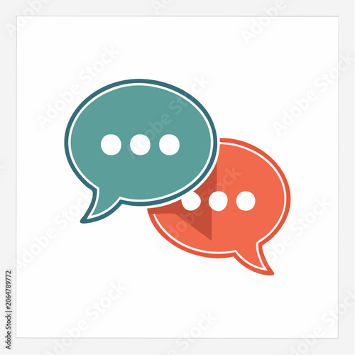 Two Speech Bubbles Icon