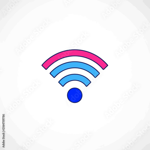 Wireless Wifi Signal Icon - Modern Connectivity Symbol