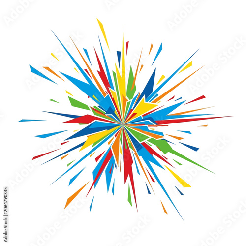 Abstract Colorful Explosion Burst