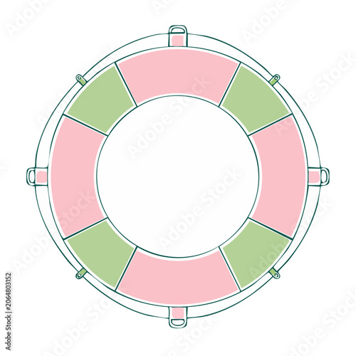 Flat design lifebuoy illustration