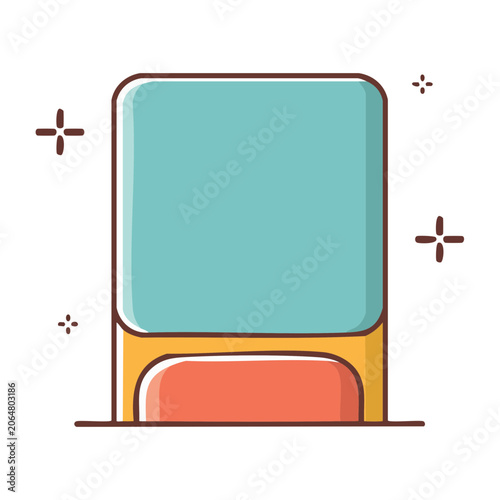 Flat design smartphone icon with transparent background