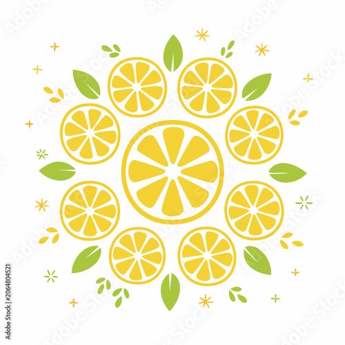 Lemon Slice Mandala Pattern