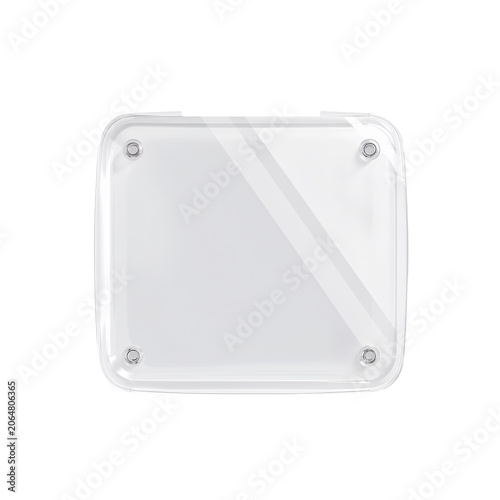 Minimalist transparent smartphone screen protector isolated on transparent background
