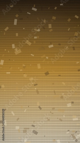Gold and brown striped background with falling confetti