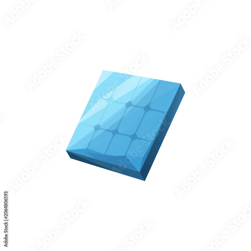 Folded soft blue fabric or cloth texture isolated on transparent background