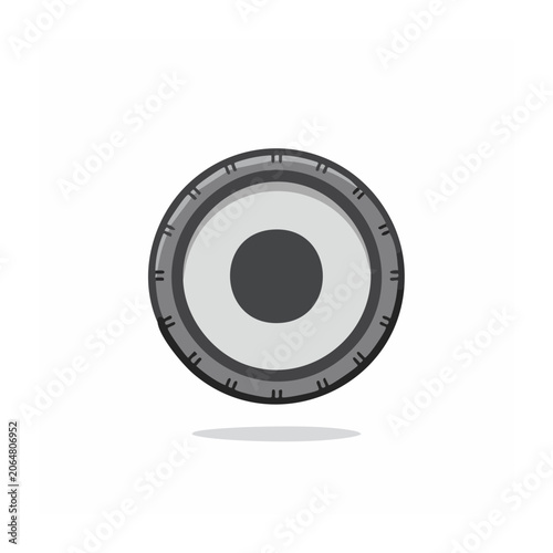 Flat design camera lens icon