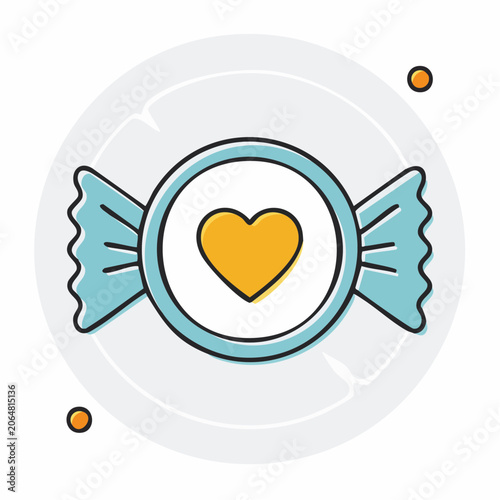 Candy with Heart Icon