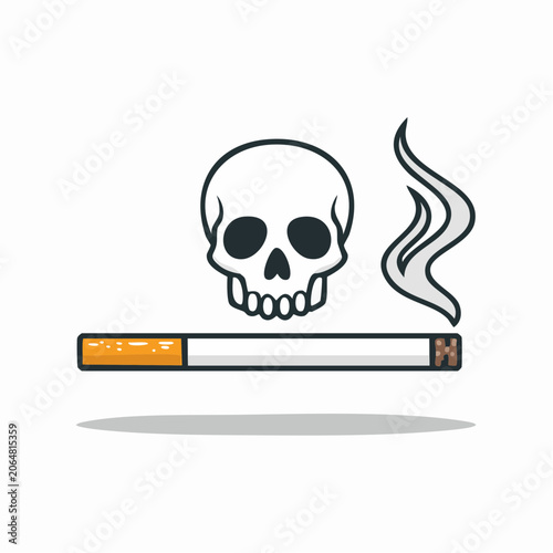 Skull and Cigarette Icon