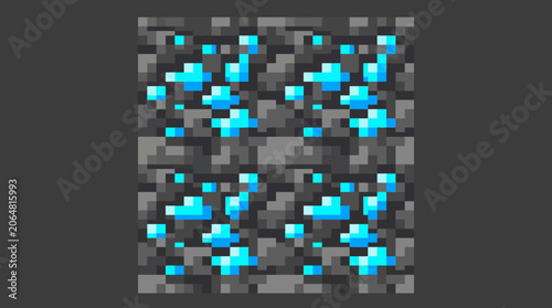 Fotografie A pixelated abstract design with blue and grey colors.