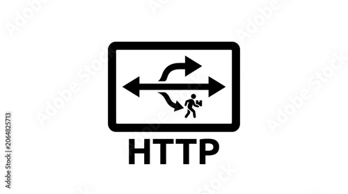 HTTP Protocol Icon: Data Transfer, Network Connection, Web Service