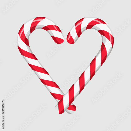 Heart Shape Made of Candy Canes