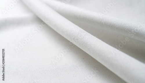 White Fabric Texture Close-Up with Soft Folds