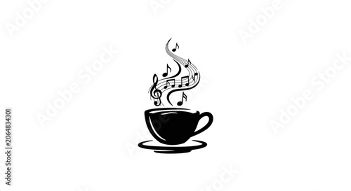 Steaming hot coffee cup icon.