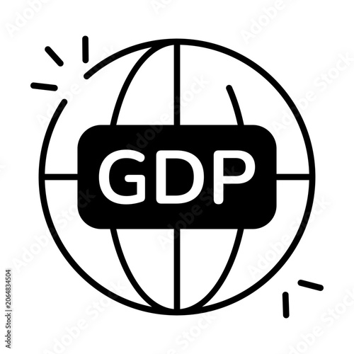 Fotografie Modern design icon of gross domestic product