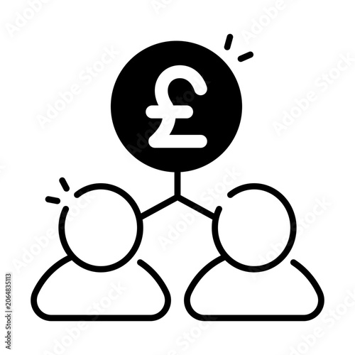 Fotografie Dollar with avatars showcasing investor icon