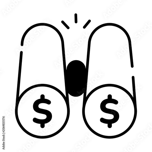 Quadro su tela Modern design icon of financial foreseeing