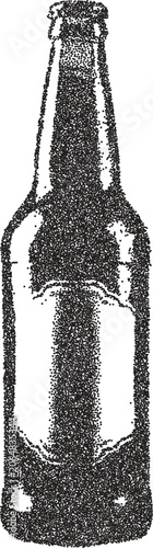 Beer retro y2k stipple design beverage halftone brutalist urban vector png with clear background, ale 2000s photocopy grunge tattoo gen z effect