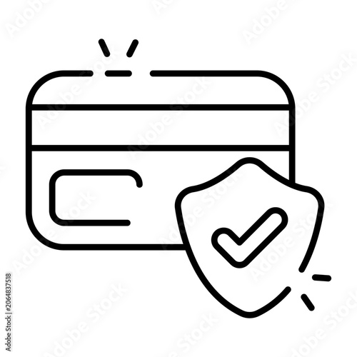 Slika na platnu Modern design icon of secure atm card