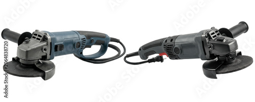 Картината върху платно A Set of electric angle grinders PNG for metal cutting, grinding, polishing, pow