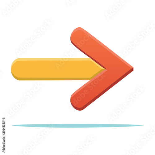 Flat design arrow icon pointing right