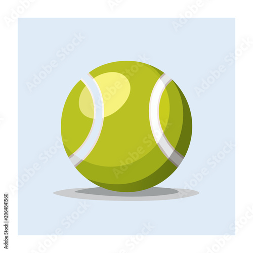 Flat design tennis ball illustration