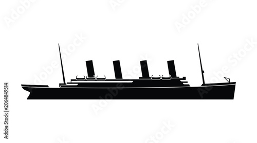 Foto ship silhouette on white background vessel marine transport watercraft ocean sea