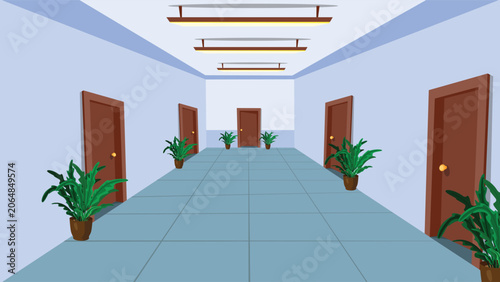 фотографія Empty apartment hallway corridor vector design