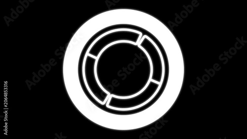 Animated HUD Target element composed of rectangles and crosses.Loading pending screen - modern wiggling HUD element