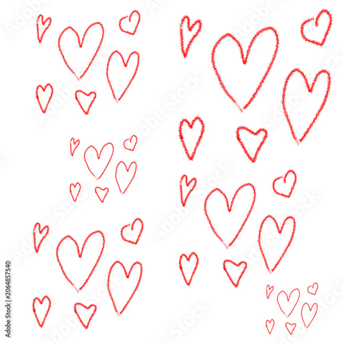 Hearts Icon Isolated on White Background