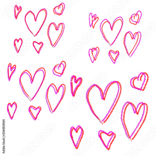 Love Heart Illustration on Clean Background